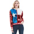 thumbnail image 1 of Veste à Paillettes pour Femmes à Manches Longues avec Fermeture Éclair Frontale et Poignets Côtelés, 1 of 5