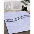 thumbnail image 3 of Ahgly Company Tapis d'Intérieur Lavable à la Machine, Carré, Transitionnel, Bleu Denim, Tapis de Zone, 6 Pieds Carré, 3 of 7