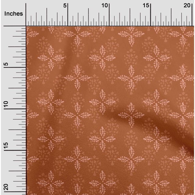 oneOone Cotton Silk Fabric Floral Block Decor Fabric Printed BTY 42 Inch Wide
