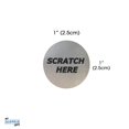 thumbnail image 3 of My Scratch Offs 500 Pack Silver Round with Scratch Here Scratch Off Sticker Labels 1 Inch DIY Crafts Invitations Gender Reveal Party Favors Business Code, 3 of 5