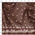thumbnail image 4 of Soimoi Brown Modal Satin Fabric Floral Panel Fabric Prints by Yard 42 Inch Wide, 4 of 5
