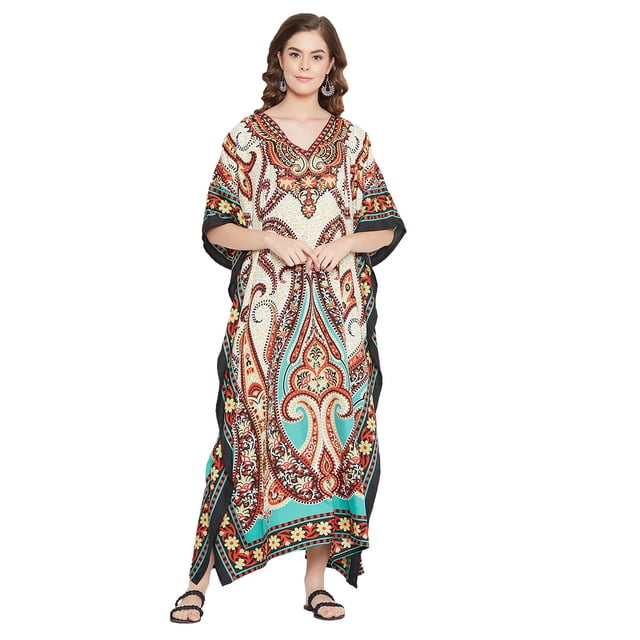 Caftans Longs pour Femmes, Robe Caftan Grande Taille, Robe de Soirée, Fête, Été, Plage, Robe d'Été, Manches Kimono, Robes Décontractées