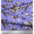 thumbnail image 3 of Soimoi Moss Georgette Fabric Ribbons,Gift Box & Wine Bottle Party Printed Craft Fabric by the Yard 42 Inch Wide, 3 of 3