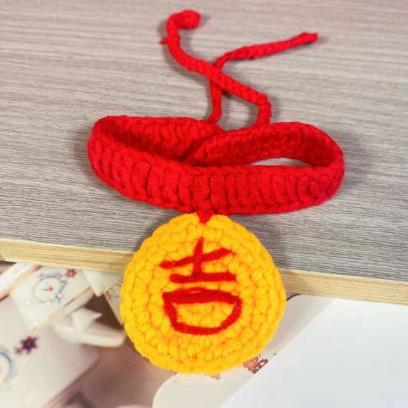 Thinsony Cat collar, pet weaving collar, Chinese knot red rope
