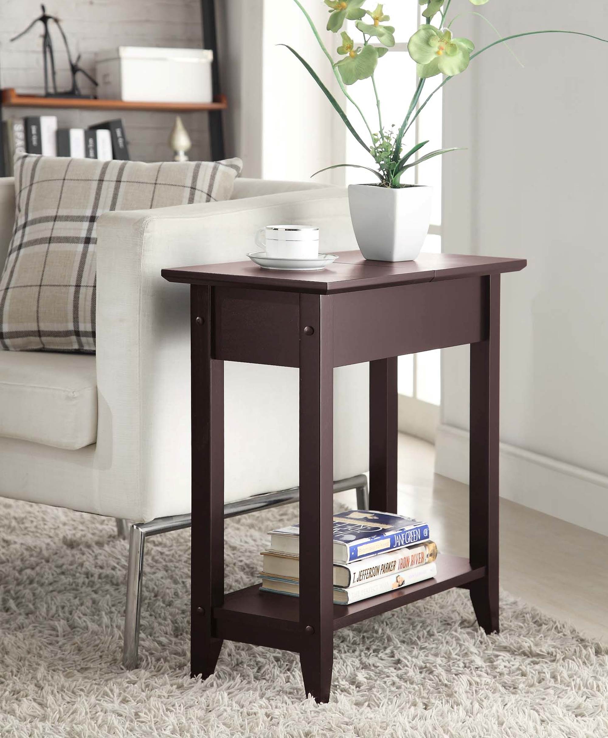 Convenience Concepts American Heritage Flip Top End Table - Espresso | 7105059ES
