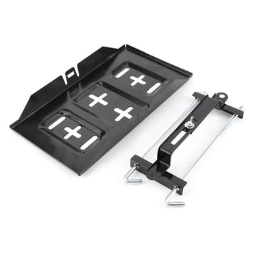 Battery Hold-Down Tray, Battery Tray Clamp Sturdy Battery Storage Tray Mount Battery Hold Bracket, Hold Down Clamp Bracket Kit Universal Metal For Factory Cars 19CM,23CM,27CM