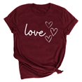 thumbnail image 2 of LSLJS T-shirt Imprimé « Lover Love » pour Femme à Col Rond, Manches Courtes, Haut, Cadeaux pour Femmes, 2 of 4