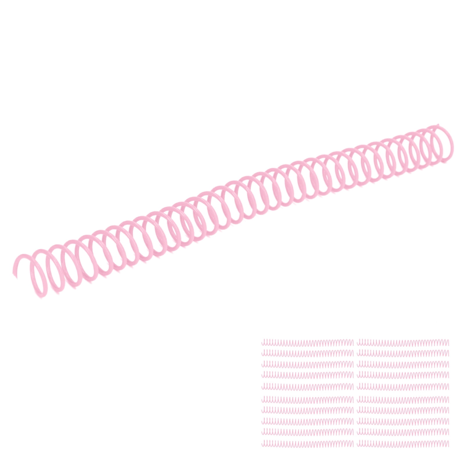 Peignes de Reliure Spirales, 20 Pcs Spirales en Plastique Anti-Décoloration pour Pages Tournantes, Bobines de Reliure Réutilisables Manuelles Reliées pour Carnet A4 A5 Rose