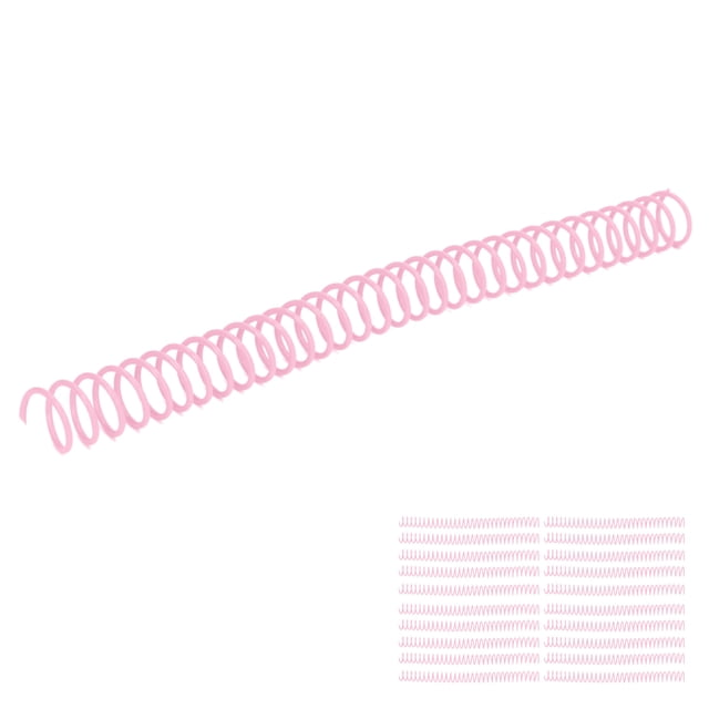 Peignes de Reliure Spirales, 20 Pcs Spirales en Plastique Anti-Décoloration pour Pages Tournantes, Bobines de Reliure Réutilisables Manuelles Reliées pour Carnet A4 A5 Rose