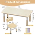 thumbnail image 4 of TROPOW Toddler Table and 4 Chairs Set with Graffiti Desktop,Height Adjustable Kids Table and Chairs Set,Non-Slip Legs,Kids Activity Table for Home,Nursery,for Age 2-10,Christmas Gifts for Kids, 4 of 7