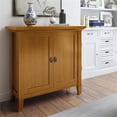 thumbnail image 2 of Simpli Home Redmond Wood 32" Transitional Low Cabinet in Light Golden Brown, 2 of 7