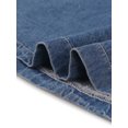 thumbnail image 5 of INSPIRE CHIC Robe d'Été Élégante en Denim pour Femme à Col, Manches Courtes, Bleu Pâle, S, 5 of 5