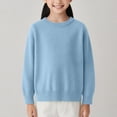 thumbnail image 2 of Chandail pour Enfants Tricoté à Col Rond, Chandail Uni Garçons Filles, 2 of 4