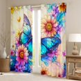 thumbnail image 2 of Erosebridal Rideaux Papillon Bleu Lot de 2 (52x63), Rideaux Occultants Floraux 30 %-50 %, Décoration Animale, 2 of 5