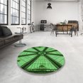 thumbnail image 4 of Ahgly Tapis d'Intérieur Lavable en Machine Carré Vert Émeraude Profond, 8 Pieds Carré, 4 of 7