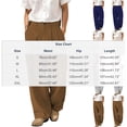thumbnail image 3 of JMYHOAM Linen Pants for Men Work Pants Dress Pants Double Pleated and Fashionable Trousers with Button Zipper and Multiple Pockets, 3 of 7