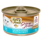 Fancy Feast Gravy Lovers Salmon & Sole Feast in Seared Salmon Flavour Gravy, Wet Cat Food 85g