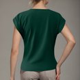 thumbnail image 4 of Summer T Shirts for Women V-Neck Short Sleeve Casual Tops Solid Color Basic Tees, 4 of 4