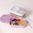 thumbnail image 4 of Tyidzon Bento Box Adult - 1150 ML Bento Lunch Containers for Kids with Spoon & Fork - Durable Bento Box for Eating Out, Bpa-Free and Food-Safe Material Purple, 4 of 7