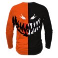 thumbnail image 3 of Pisexur Chandails d'Halloween à Col Rond à Manches Longues Chemise Élégante à Imprimé Graphique Chandails d'Halloween Mode Décontractée Chandail à Boutons à Enfiler Hauts Grande Taille Chandail P-5TG, 3 of 4