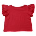 thumbnail image 3 of Toddler Baby Girl Summer Basic Plain Ruffle Sleeve Cotton Tops, 3 of 4