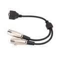 thumbnail image 3 of Câble XLR Double 3 Broches Femelle vers RJ45 Interface Ferme Câble de Signal d'Éclairage de Scène pour Transmission de Signal Sonore 9,8 Po, 3 of 14