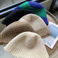thumbnail image 4 of LinYooLi Autumn Winter Knitted Bucket Hat Women's Patchwork Contrast Fisherman Hats Outdoor Female Foldable Basin Caps Gorros, 4 of 6