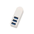 thumbnail image 3 of Shengyu Concentrateur USB 3.0 à 3 Ports en Alliage d'Aluminium, Répartiteur de Concentrateur USB Rotatif, Argent, 3 of 6