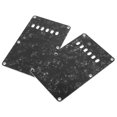 thumbnail image 1 of 2 Pcs Plaques de Protection pour Guitare Électrique avec 6 Trous Plaque de Protection en PVC Remplacement Noir, 1 of 14