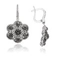 thumbnail image 1 of Grappe de Fleurs en Or Blanc 18K avec Diamants Noirs et Blancs 2 Ct, Mode, 1 of 1