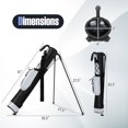 thumbnail image 3 of Gymax Lightweight Golf Stand Bag Par 3 & Executive Courses Carry Bag Shoulder Strap Gray, 3 of 9