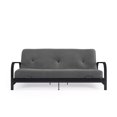 thumbnail image 3 of Cleo Black Metal Arm Full Size Futon Frame with 6” Thermobonded High Density Polyester Fill Mattress, 3 of 8