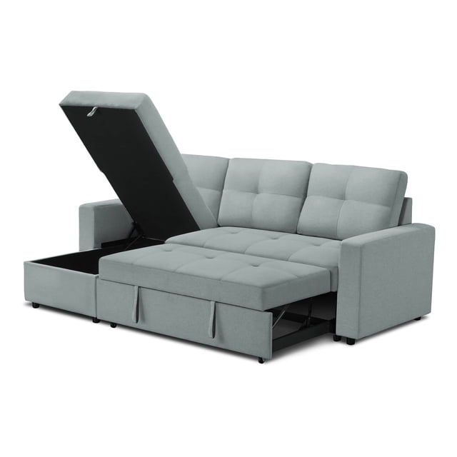 Urban Cali Venice Sleeper Sectional Sofa Bed with Reversible Storage Chaise