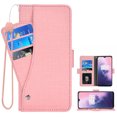 thumbnail image 1 of OnePlus 7 6T Case, iCoverCase Genuine Leather Wallet Case Slim Fit Folio Book Design with Stand and Card Slots Flip Case Cover for OnePlus 7 6T (Pink), 1 of 5