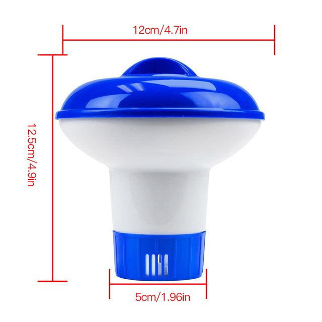 maskred 5/8/10inch Swimming Pool Pill Chemicals Dispensing Device Pool Tablet Dispenser blue white 1Set