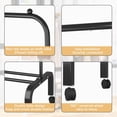 thumbnail image 4 of SUSUZI 51” Single Rod Clothes Rack, Heavy-Duty Garment Rack with Wheels, Closet Organizer with 6 Hooks & Bottom Storage (Black), 4 of 7