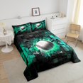 thumbnail image 4 of Erosebridal Baseball Bedding Twin Comforter Set,Sport Theme Down Comforter,Black Reversible,2pcs, 4 of 7