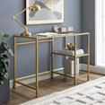 thumbnail image 5 of Crosley Furniture Aimee Glass Desk, Gold, 5 of 5