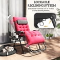 thumbnail image 4 of Outsunny Padded Zero Gravity Chair, Folding Recliner Chair, Red, 4 of 10