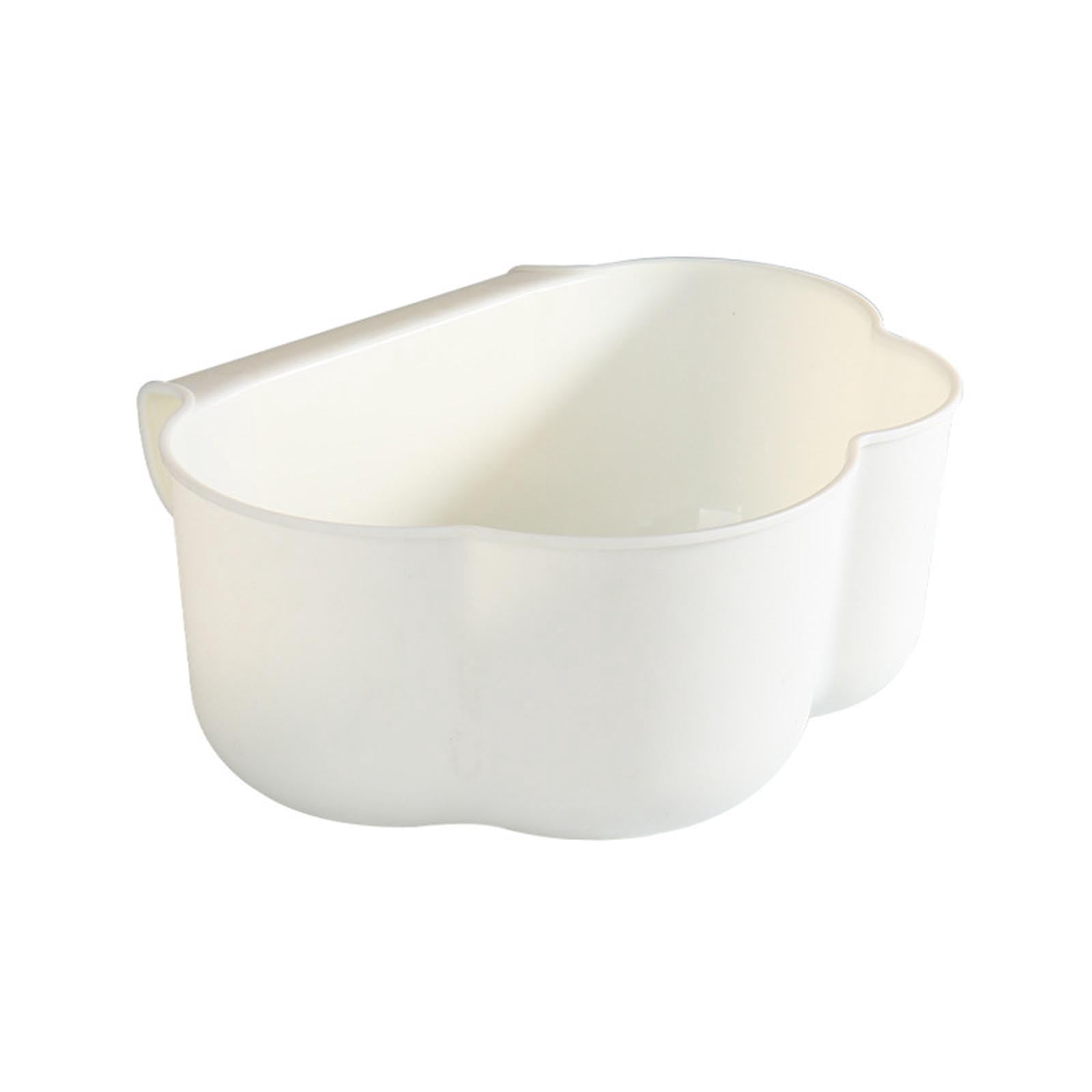 Large Plastic Food Storage Containers with Lids, White Modular Bins 23x18x9cm for Freezer Containers for Food Storage, Pantry & Home Organization