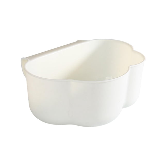 Lksixu White Plastic Storage Bins For Pantry Organization With Four Handles Kitchen Gadgets