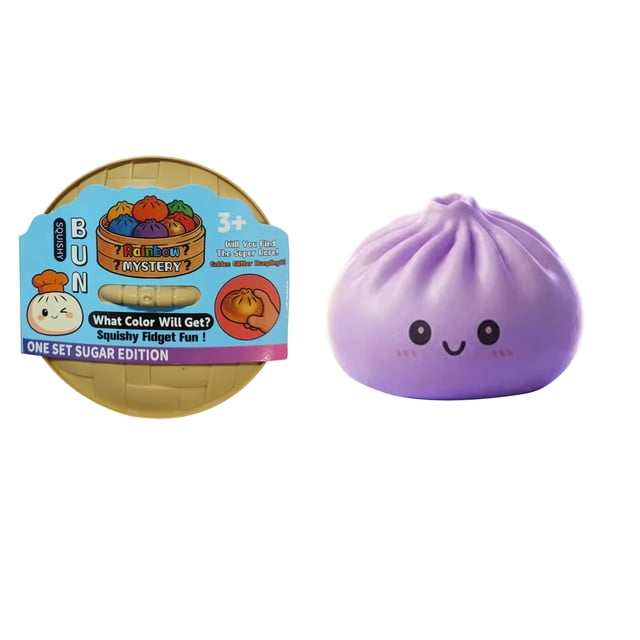 Jouet Squishy en Forme de Dumpling à Paillettes, Doux à Remontée Lente à Presser