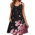 thumbnail image 4 of Ovzne Robes pour Femmes Robe Femme Décontractée Ample Été Robe Imprimée Sans Manches Col en V Ensemble Haut/chemise Grande Taille Robe Maxi Imprimée Liquidation, 4 of 6