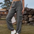 thumbnail image 4 of Timegard Pantalon Cargo pour Femmes Taille Haute à Bas Resserré, Léger, de Randonnée, Pantalon Uni avec Poches, 4 of 5