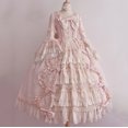 thumbnail image 4 of CEHVOM Robe Vintage Gothique de Cour pour Femmes, Jupe à Volants en Dentelle, 4 of 6