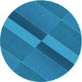 thumbnail image 1 of Ahgly Company Tapis d'Intérieur Ronds Transitionnels Bleus Lavables à la Machine, 3 Pieds Rond, 1 of 7