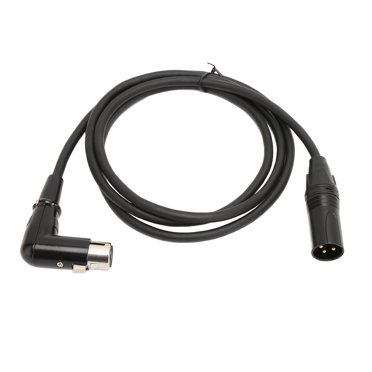 XLR Microphone Cable, 3 Pin Straight To Right Angle Plug XLR Male To Female Microphone Cable 4.9ft  For Mixing Boards For Stage Lights For Power Amplifiers