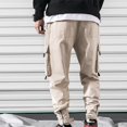 thumbnail image 4 of UVEASISHA Men's Outdoor Cargo Pants,Mens Athletic Pants Relaxed Fit Stretch Drawstring Jogging Pants Casual Lightweight Workout Pants with Adjustable Ankle Cuff Spring Sales, 4 of 7