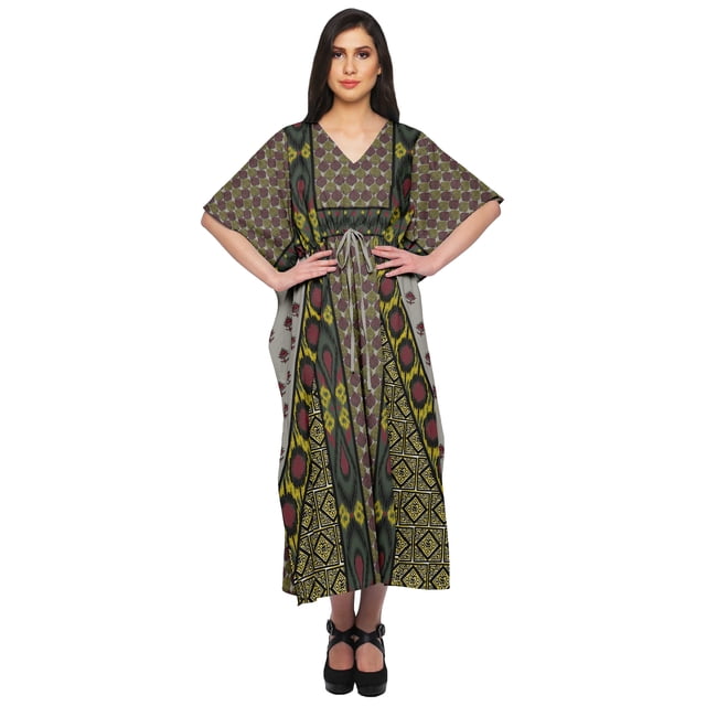 Moomaya Caftan pour Dames Tenue de Détente des Fêtes Robe Maxi Robes Africaines pour Femmes