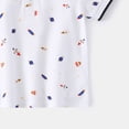 thumbnail image 4 of Toddler Girls Summer Tops Tees Solid Short Sleeve Cute Cartoon Print Button Tee Blouse Daily Spring Shirts For Kid 5-6T, 4 of 5